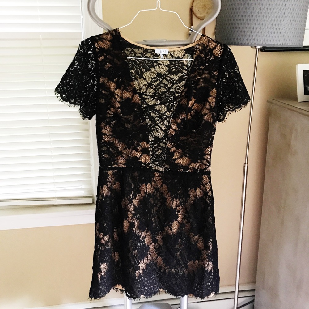 Lace Mini Dress, Tobi